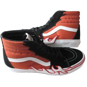 Vans Men's Sk8-Hi Flame Burnt Ochre Suede Canvas Skate shoes Size 11.5 NIB